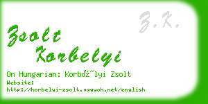 zsolt korbelyi business card